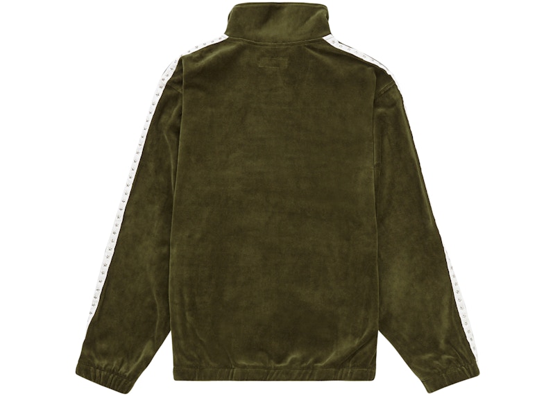 Order Supreme 铆钉天鹅绒运动夹克 橄榄绿