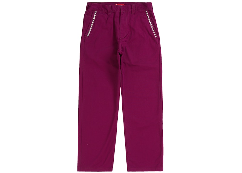 Supreme Studded Work Pant Maroon