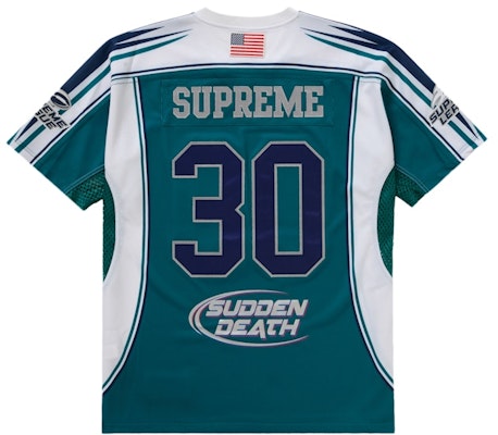 Supreme Sudden Death Football Jersey Teal Buy Supreme Sudden Death Football Jersey Teal