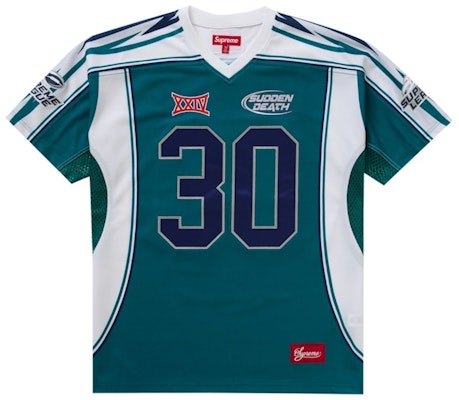 Supreme Sudden Death Football Jersey Teal Order Supreme Sudden Death Football Jersey Teal
