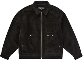 Supreme Suede Work Jacket Black Supreme Suede Work Jacket Black