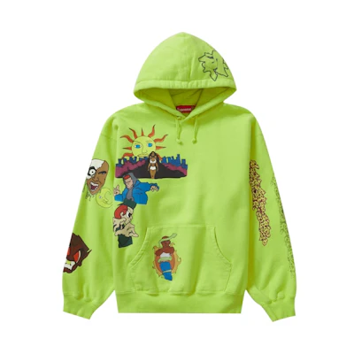 Supreme Sunrise Hooded Sweatshirt Acid Green