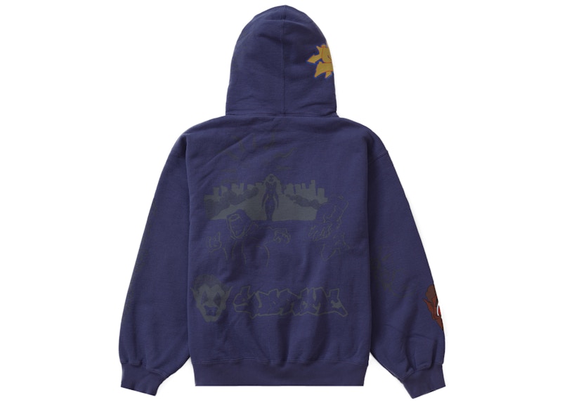 Supreme Sunrise Hooded Sweatshirt Washed Navy 圖 2