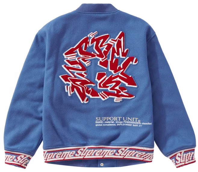 supreme-support-unit-varsity-jacket-light-blue