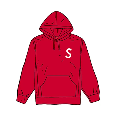 Supreme Swarovski S Logo Hooded Sweatshirt Red