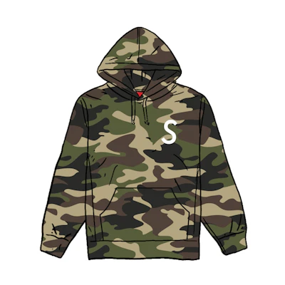 Supreme Swarovski S Logo Hooded Sweatshirt Woodland Camo