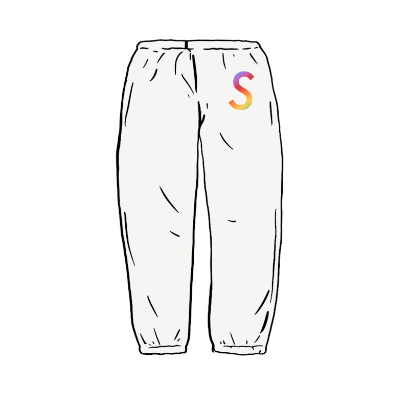 Supreme Swarovski S Logo Sweatpant White