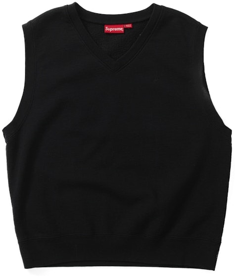 supreme-sweatshirt-vest-black