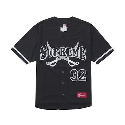Supreme Swords Baseball Jersey Black