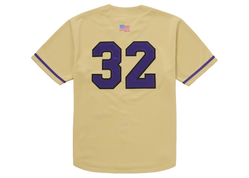 Order 슈프림 소드 야구 저지 골드