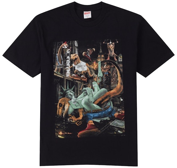supreme-t-rex-tee-black