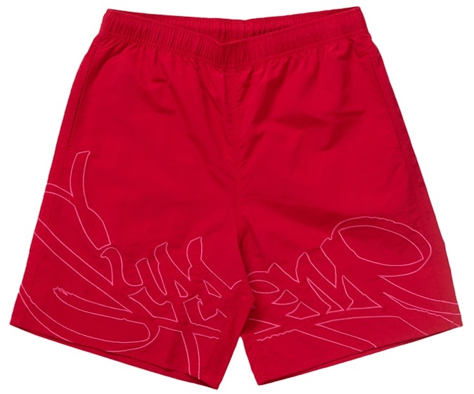 supreme-tag-water-short-red