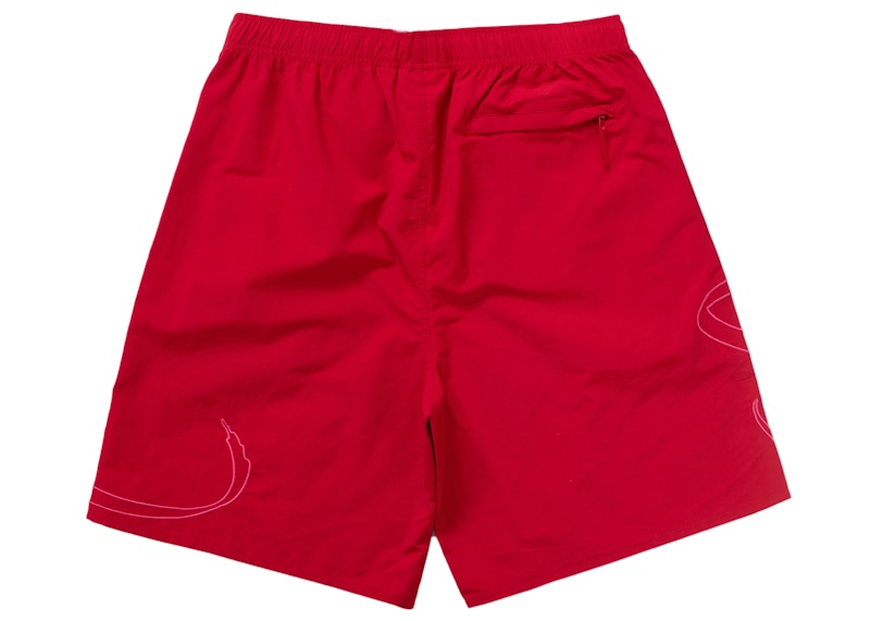 Order Shorts Rojos Impermeables Supreme Tag.