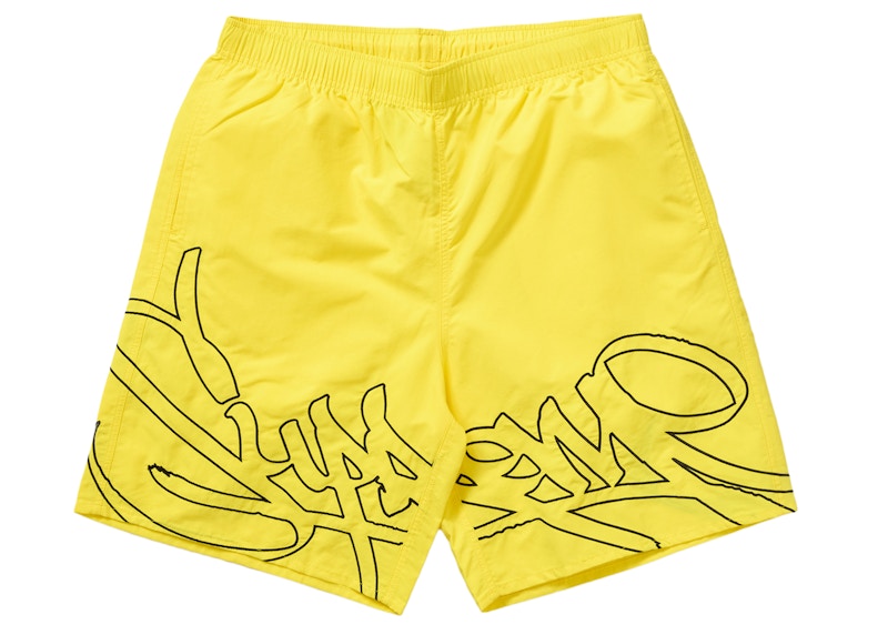 Buy シュプリーム タグ ウォーターショーツ イエロー
