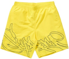 Supreme Tag Water Short Yellow Supreme Tag Water Short Yellow