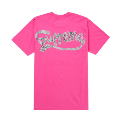 Supreme Tape Tee Fuchsia