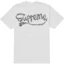 Buy Supreme 胶带标志白色T恤