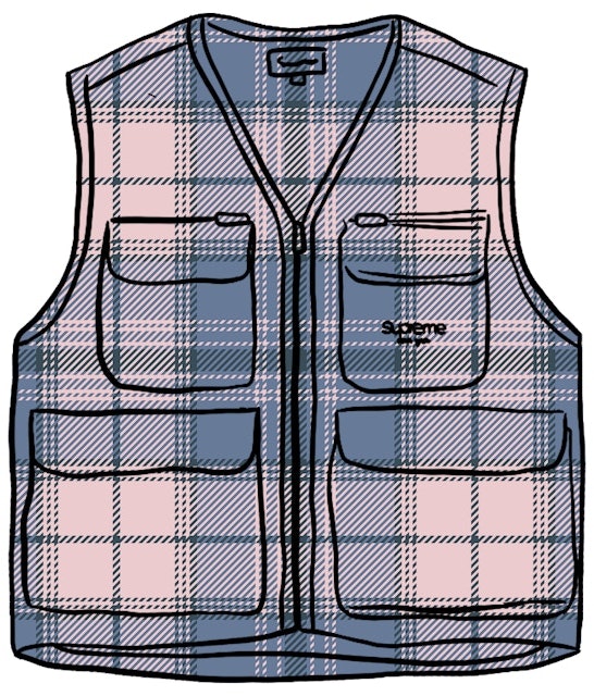 supreme-tartan-flannel-cargo-vest-pale-pink