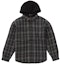 Buy Supreme Tartan Flannel Hooded Shirt Black