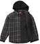 Order Supreme Tartan Flannel Hooded Shirt Black