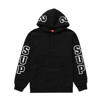 Supreme Team Chenille Hooded Sweatshirt 'Black'