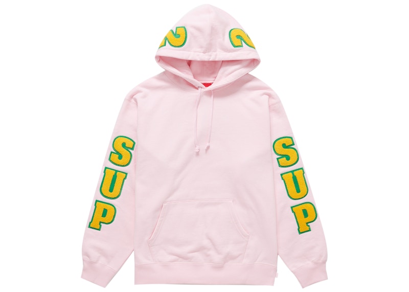 Supreme Team Chenille Hooded Sweatshirt 'Light Pink'