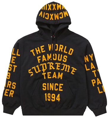 Supreme Team Hoodie Hitam dengan Detail Beludru Buy Supreme Team Hoodie Hitam dengan Detail Beludru