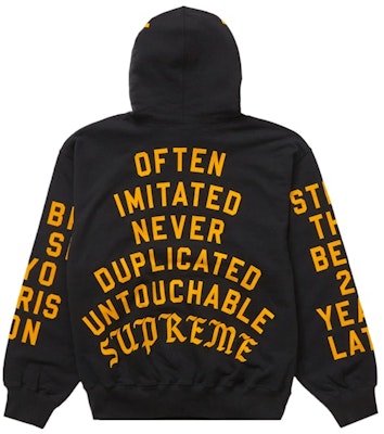 Supreme Team Hoodie Hitam dengan Detail Beludru Order Supreme Team Hoodie Hitam dengan Detail Beludru