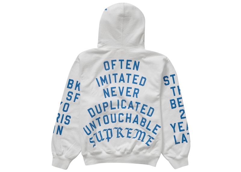 Buy Supreme Team Flocked Hooded Sweatshirt White - Novelship Buy Supreme Team Flocked Hooded Sweatshirt White - Novelship