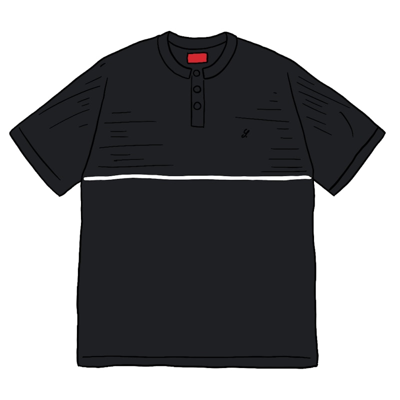Supreme Terry S/S Henley Black