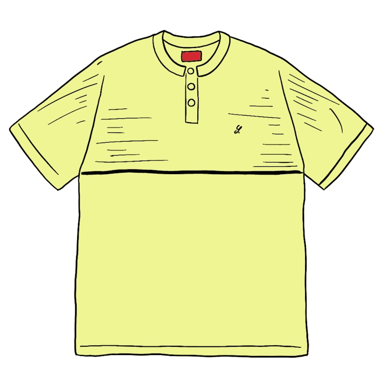Supreme Terry S/S Henley Lime