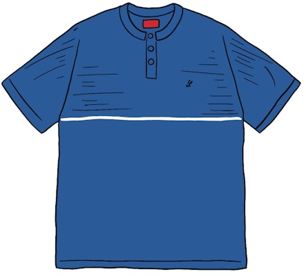 Supreme Terry S/S Henley Royal Buy Supreme Terry S/S Henley Royal