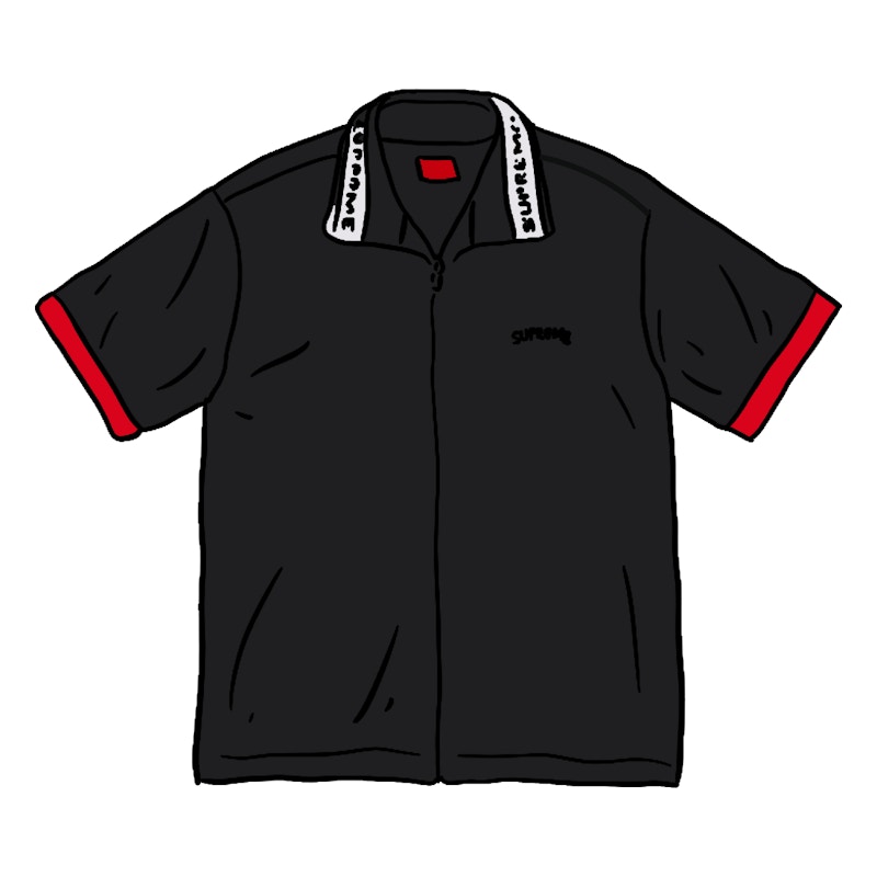 Supreme Terry S/S Zip Up Black