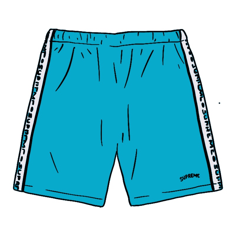Buy Supreme 霸王龙毛巾短裤 青色