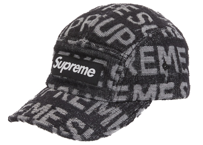 Buy 슈프림 테리 스펠아웃 캠프캡 '블랙' 
