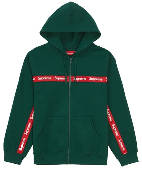 supreme-text-stripe-hooded-sweatshirt-dark-green