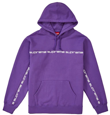 至尊文字條紋帶帽衛衣 紫色 Buy 至尊文字條紋帶帽衛衣 紫色