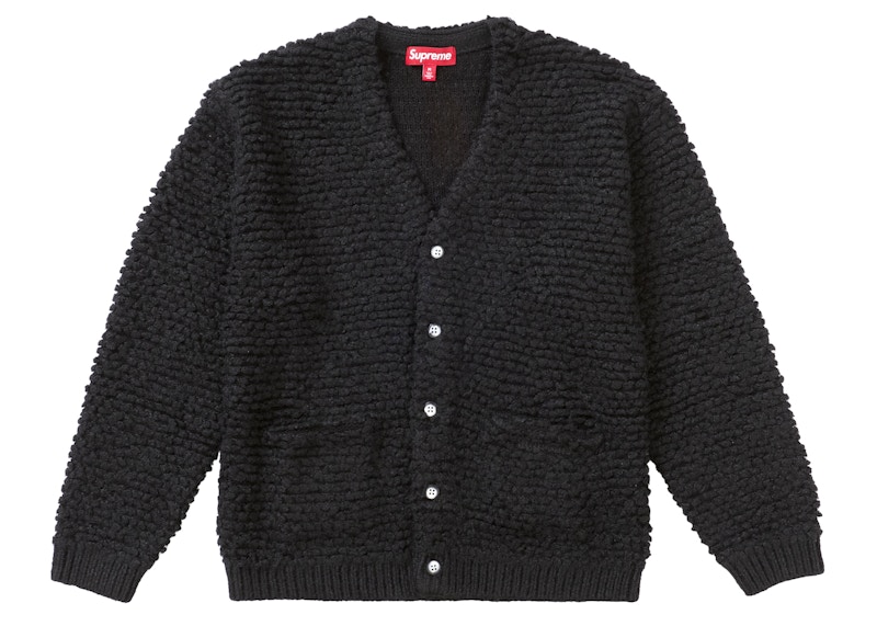 Supreme Textured Knotted Cardigan Black