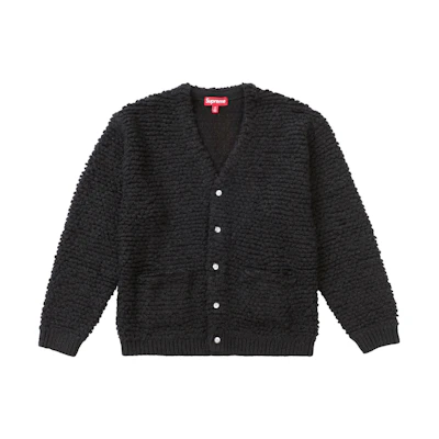 Supreme Textured Knotted Cardigan Black