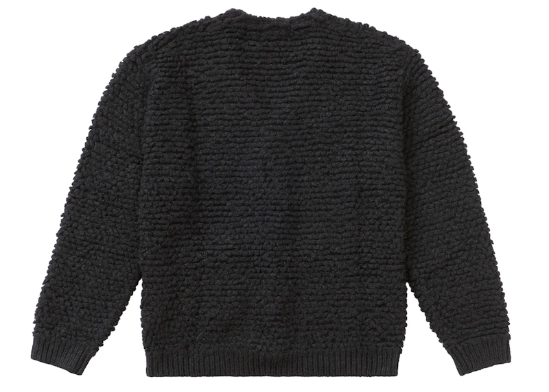 Order Supreme Kardigan Ikatan Bertekstur Hitam