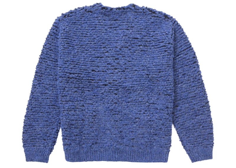 Order Supreme Cardigan Biru Bertekstur dan Berikat