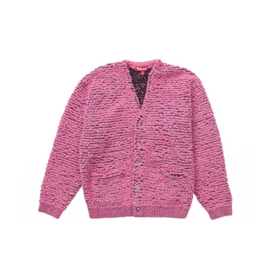 Supreme Textured Knotted Cardigan Pink
