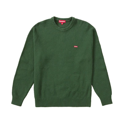 Supreme Textured Small Box Sweater Green