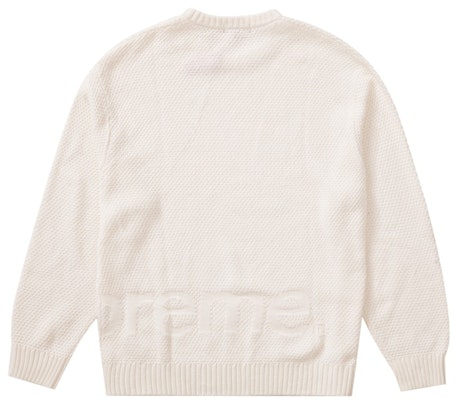 Supreme Tekstur Kotak Kecil Sweater Putih Order Supreme Tekstur Kotak Kecil Sweater Putih