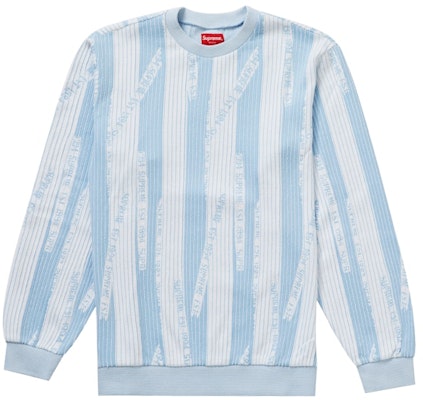 Supreme Jersey Texturizado a Rayas Azul Claro Buy Supreme Jersey Texturizado a Rayas Azul Claro