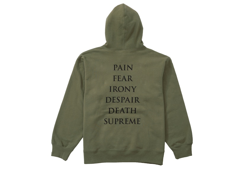 Order Supreme/The Crow Hooded Sweatshirt Light Olive