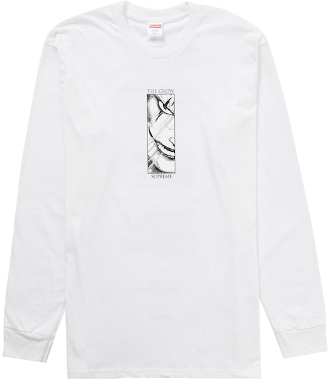 supreme-the-crow-l-s-tee-white