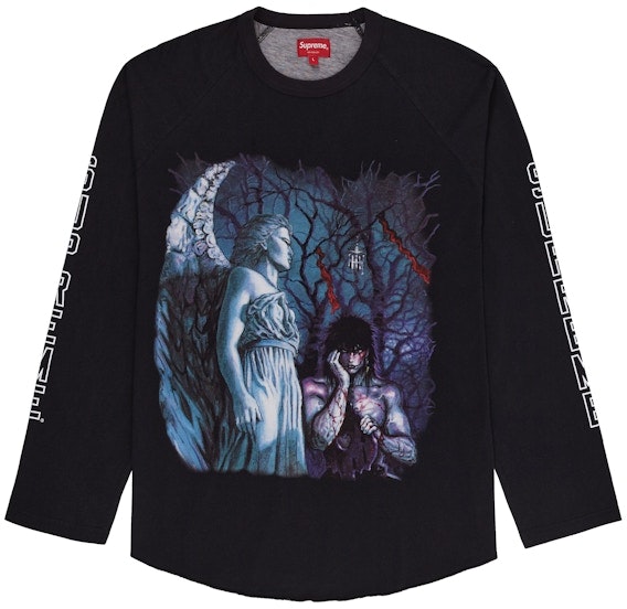 supreme-the-crow-raglan-l-s-top-black-graveyard