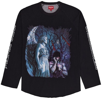 Supreme/The Crow Raglan L/S Top Black Graveyard Buy Supreme/The Crow Raglan L/S Top Black Graveyard