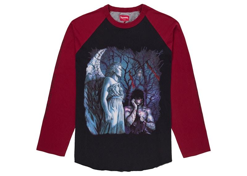 Buy 슈프림/더 크로우 래글런 L/S 탑 카디널 그레이브야드